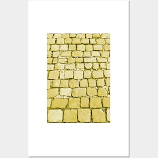 Texture - Yellow Stone pavement Posters and Art